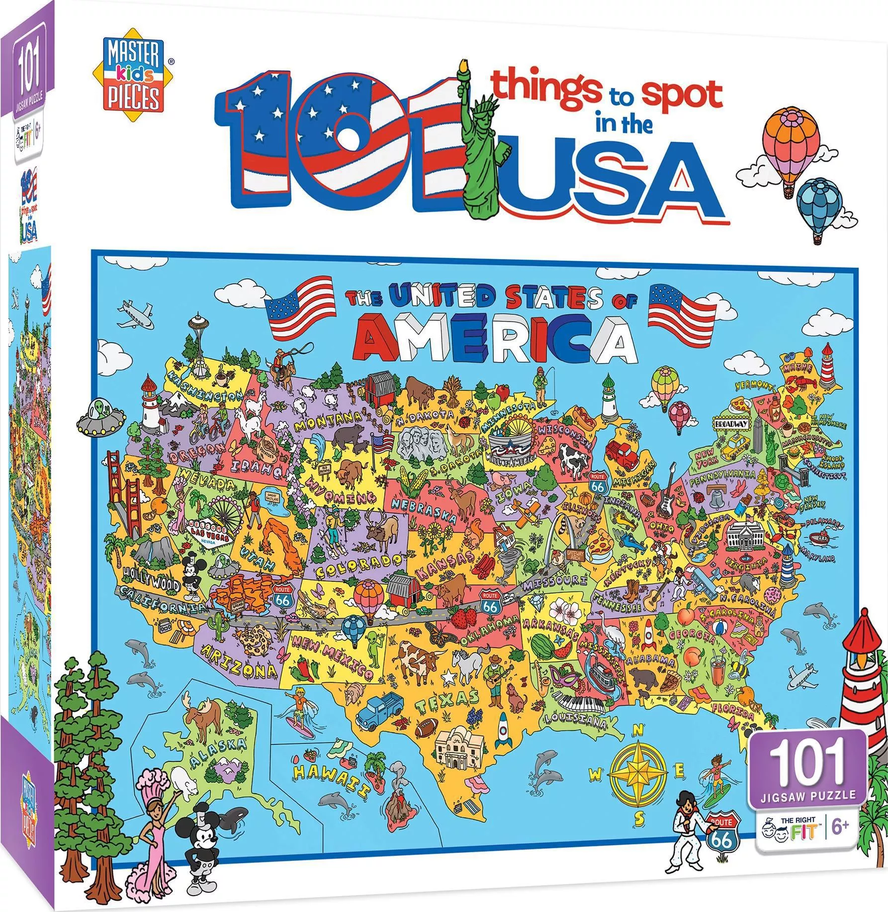 101 Things To Spot in the USA 100 Piece Kids Puzzle