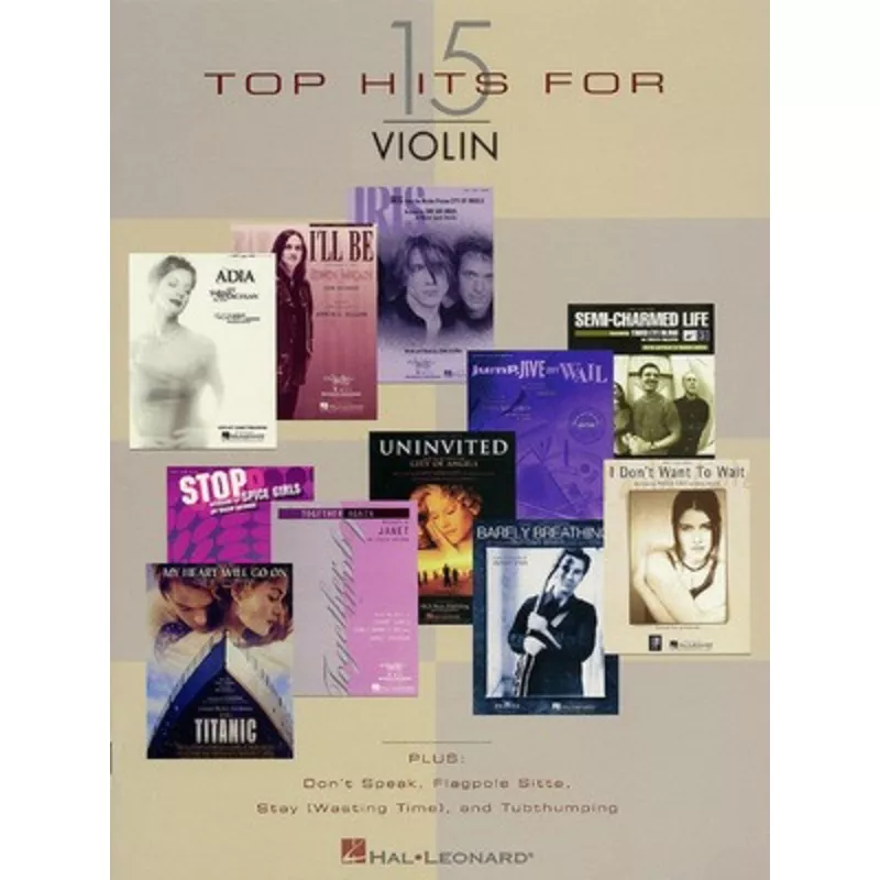 15 Top Hits – Various – Violin Hal Leonard Violin Solo