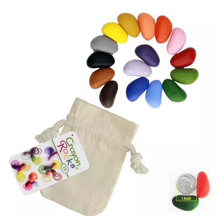 16 Crayon Rocks in A Muslin Bag