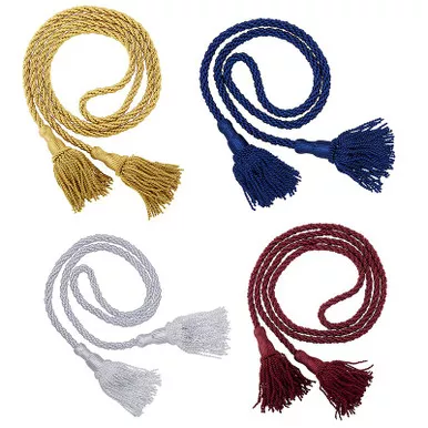 20' Blue Weighted Pew Ropes - 5" Tassels (Rayon and Cotton)