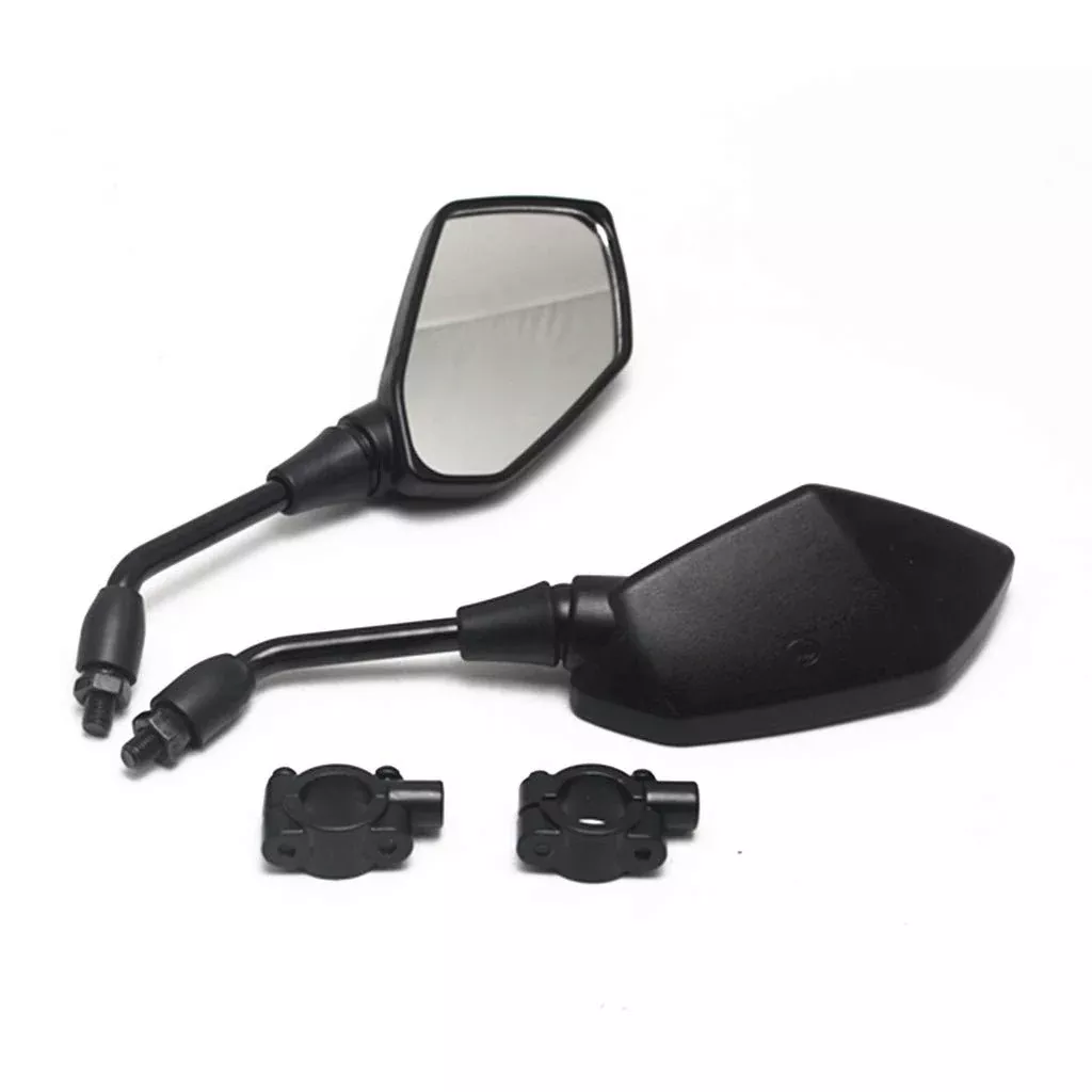 【2021 Upgraded】Motorcycle Convex Rear View Mirror, Mirrors For Bike,Motorcycle,Atv,Scooter, With 10Mm Bolt, 7/8" Handle Bar Mount Clamp For Cruiser, Suzuki， Honda, Victory And More