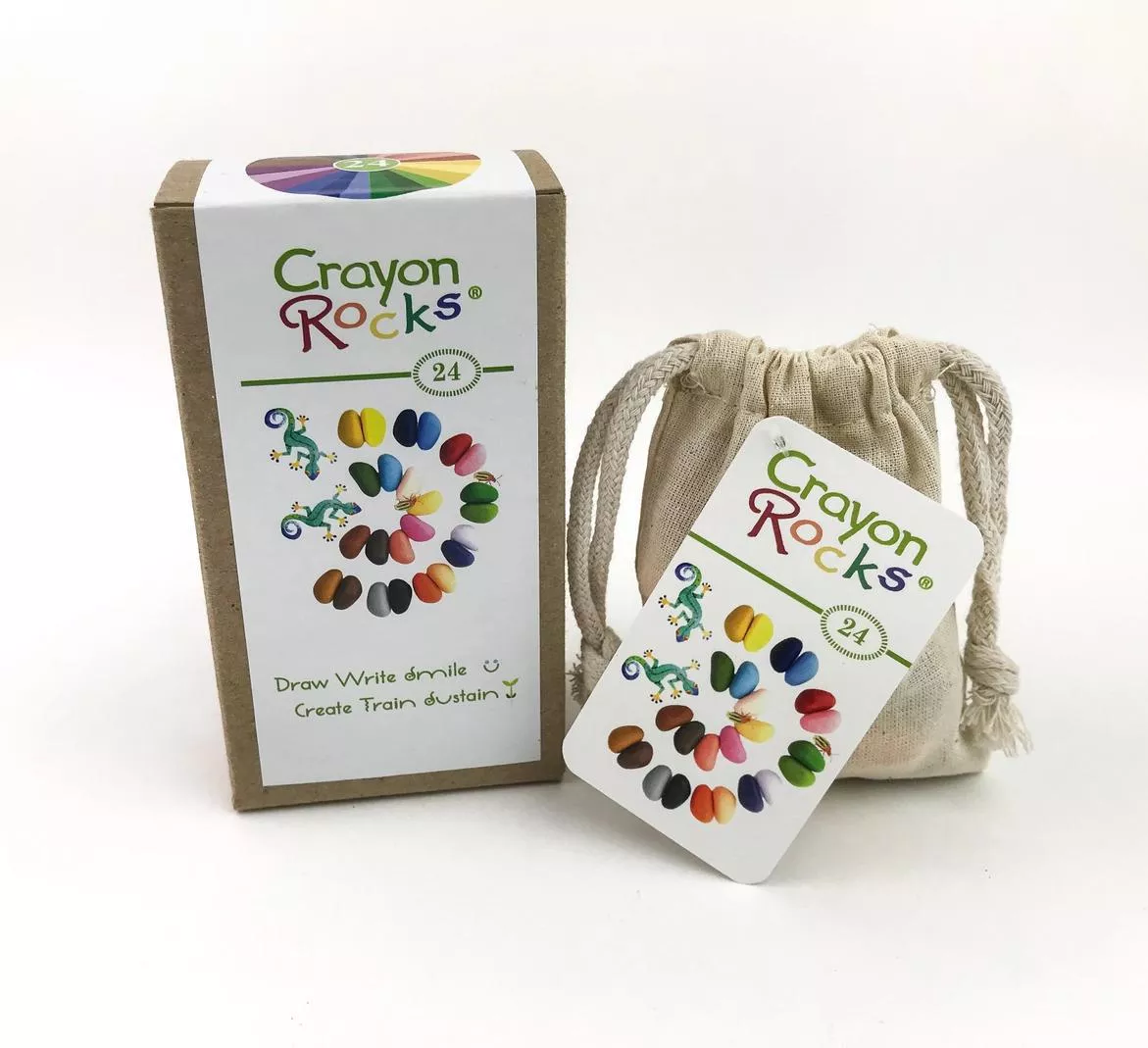 24 Crayon Rocks in A Muslin Bag