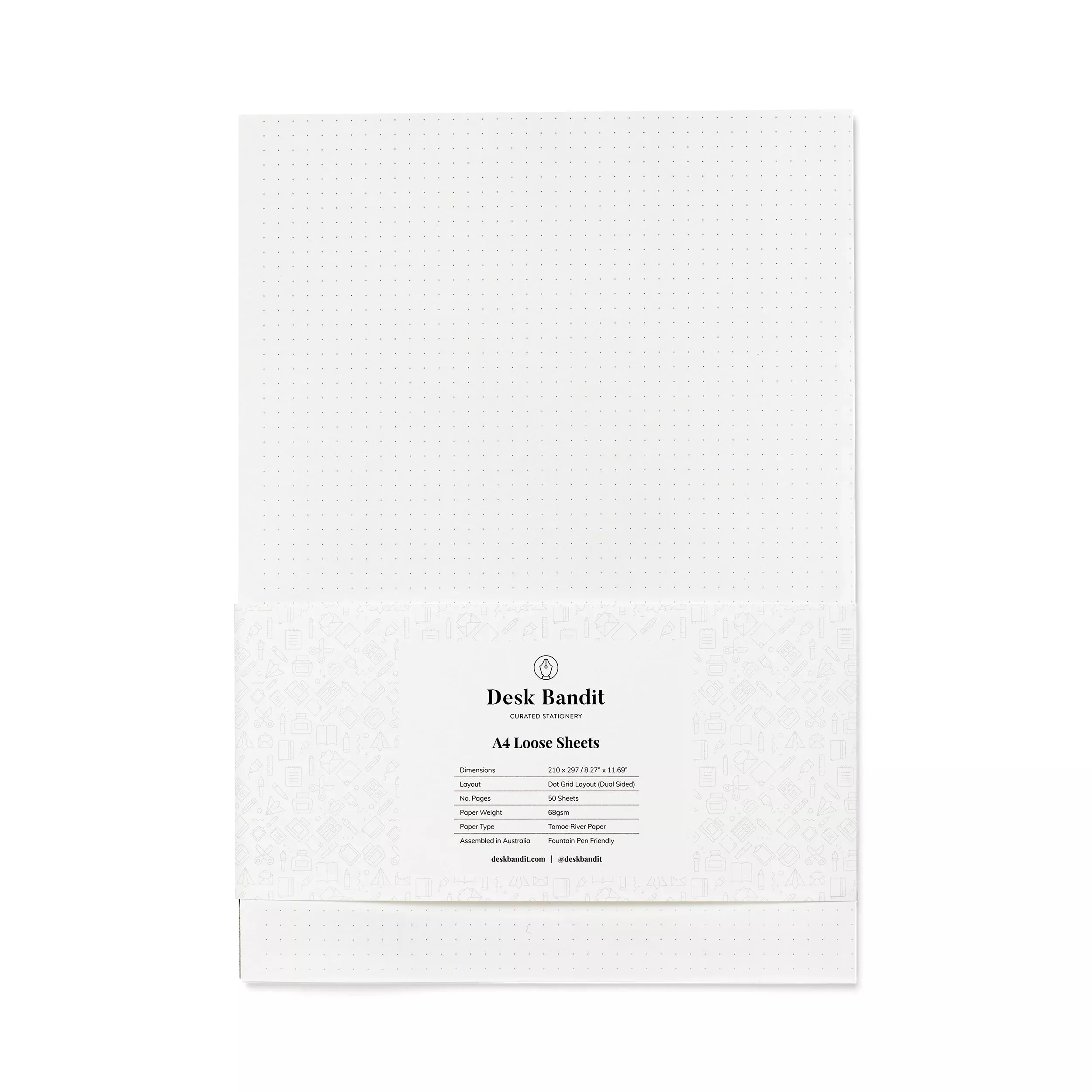 A4 White 68gsm - 50 Sheets (Dual Sided Dot Grid)