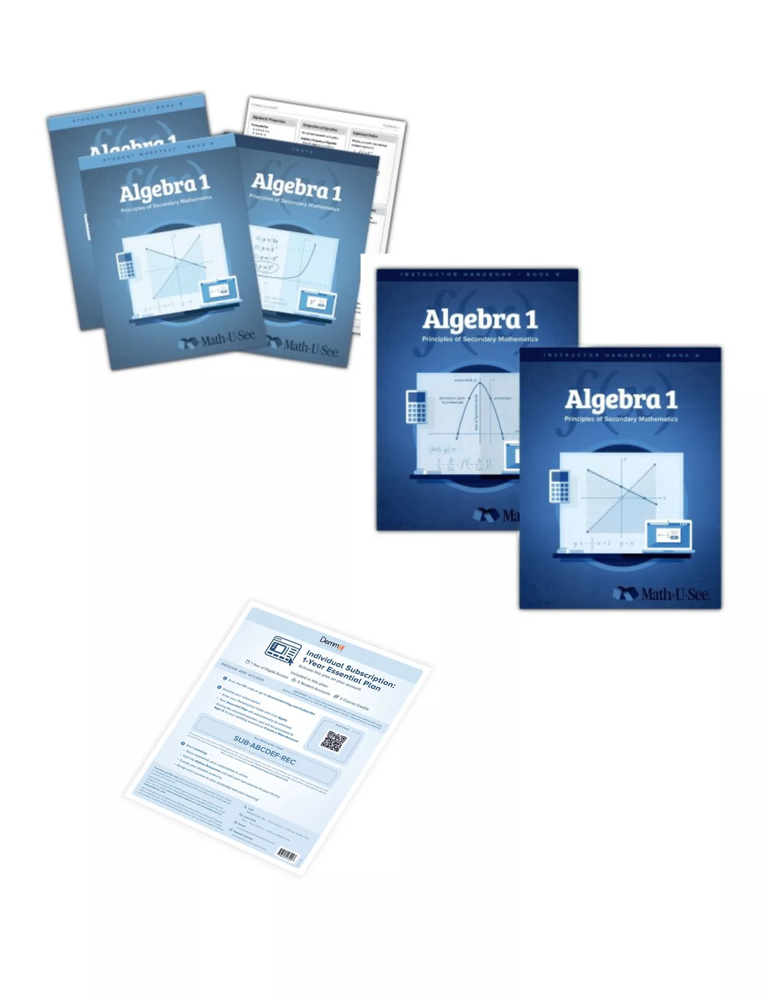 Algebra 1: Principles of Secondary Mathematics Bundle with Online Subscription (Math-U-See)
