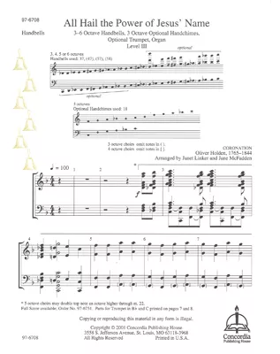 All Hail the Power of Jesus' Name (Handbell Part)