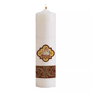 Angus Dei Christ Candle (3" x 12") - Will & Baumer