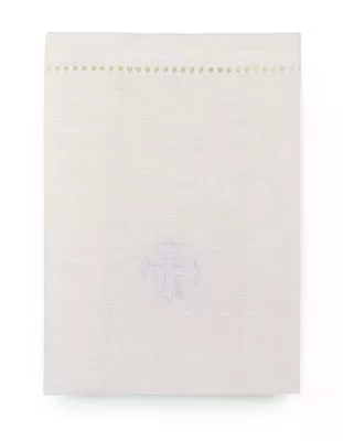 Baptismal Napkin w/1" Greek Cross (lower)