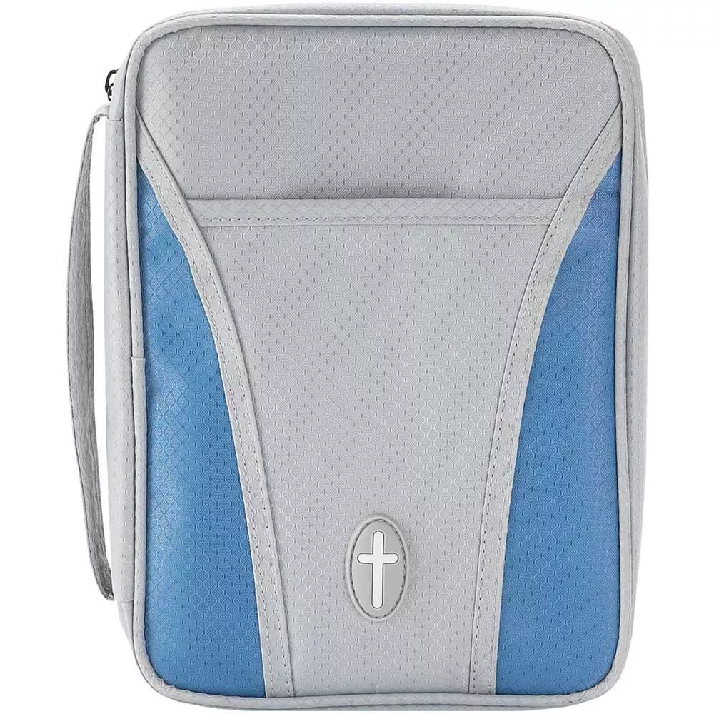 Blue Sport Look Ripstop Nylon Large Bible Cover