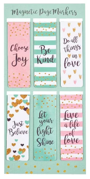 Bookmark Magnetic - set of 6: Sparkle Range