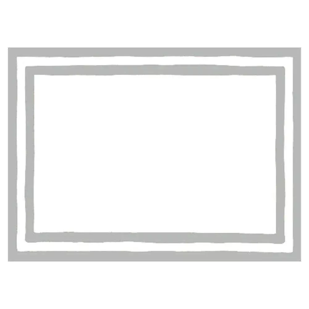 Caspari Border Stripe Adhesive Labels - Silver
