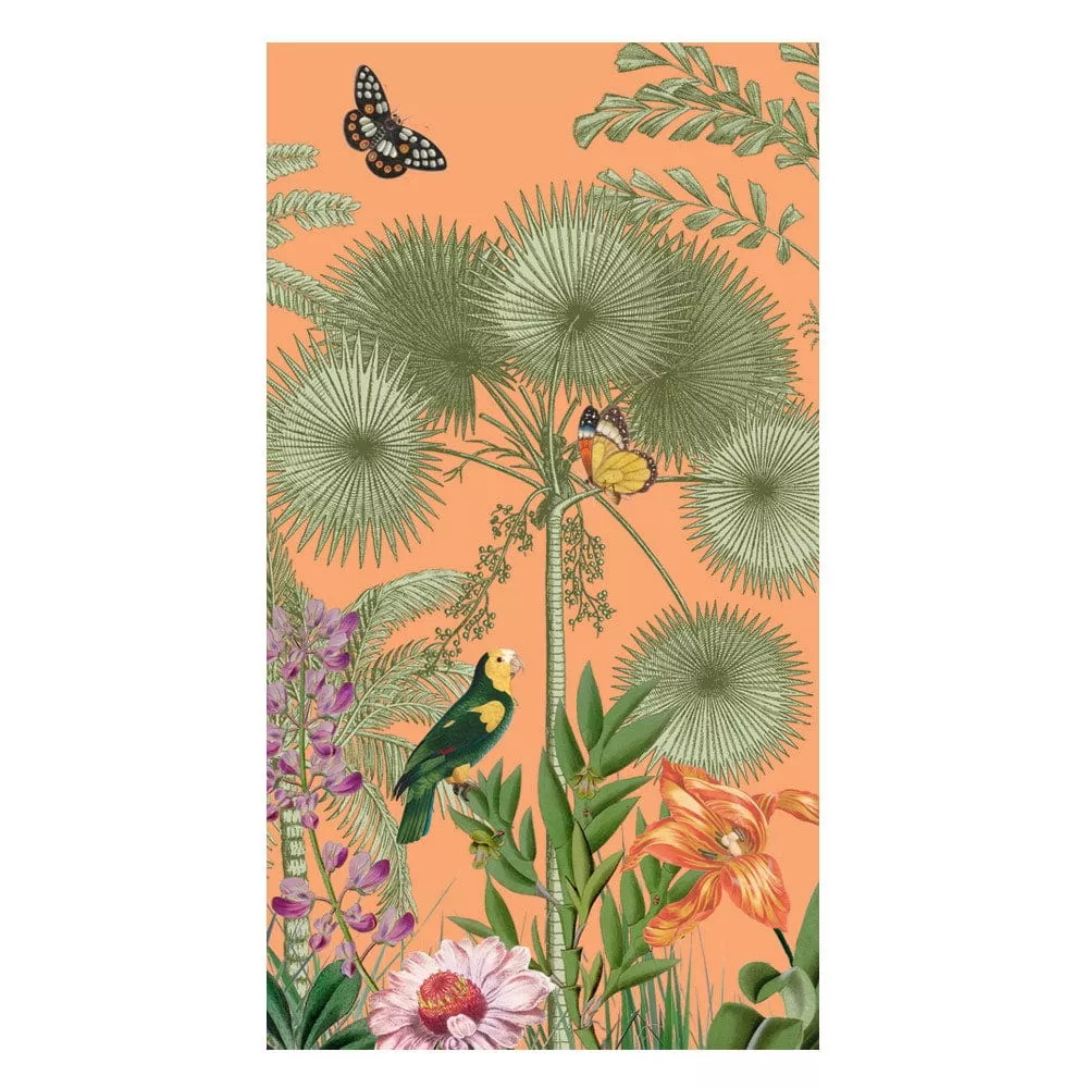 Caspari Paradise Garden Melon Guest Towel