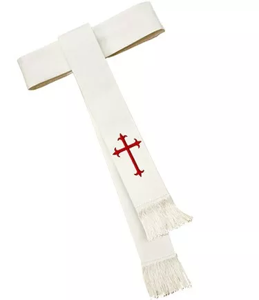Cassock Band Cincture H102 - White Viva