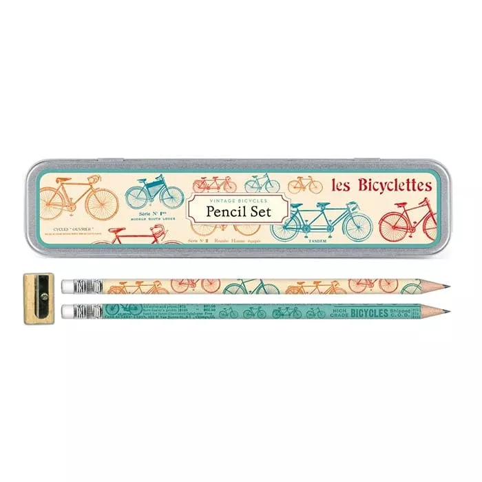 Cavallini Pencil Set Vintage Bicycle