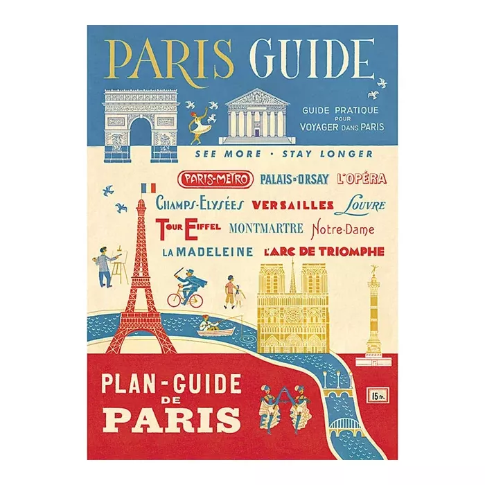 Cavallini Wrapping Paper Paris Guide