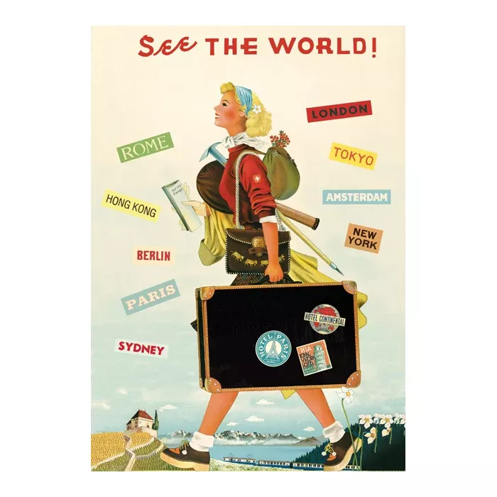 Cavallini Wrapping Paper See The World