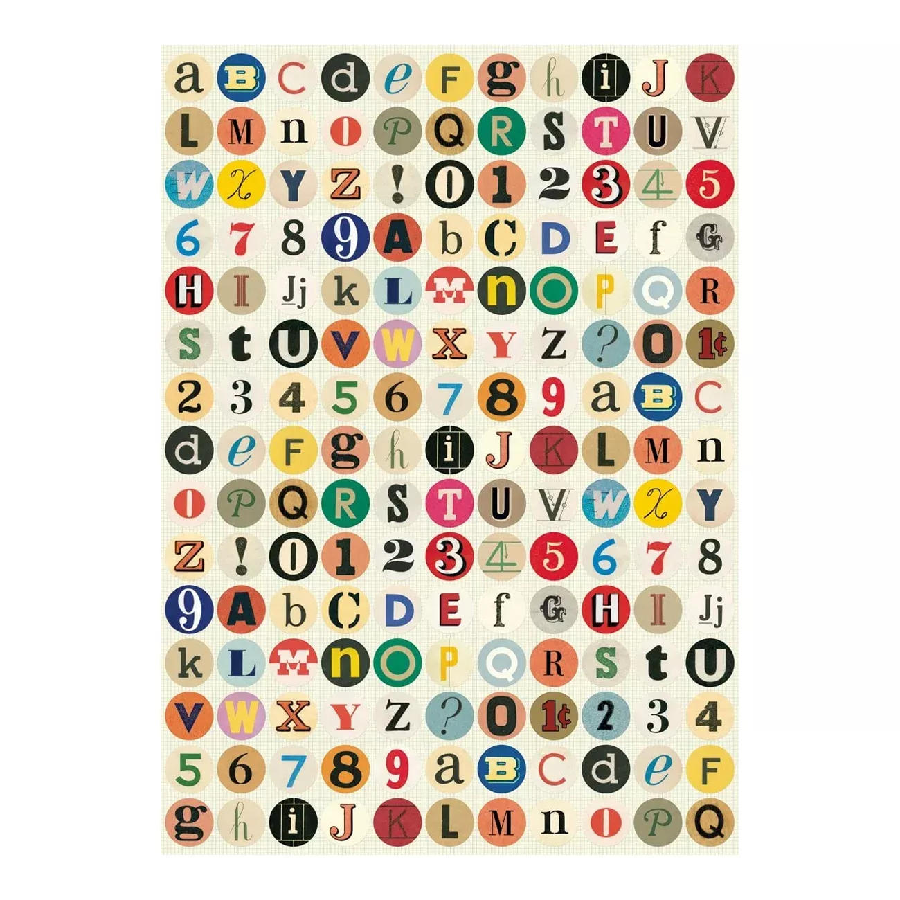 Cavallini Wrapping Paper Vintage Alphabet