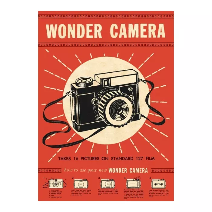 Cavallini Wrapping Paper Wonder Camera