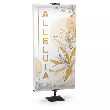 Church Banner - Easter - Gold Trim Alleluia