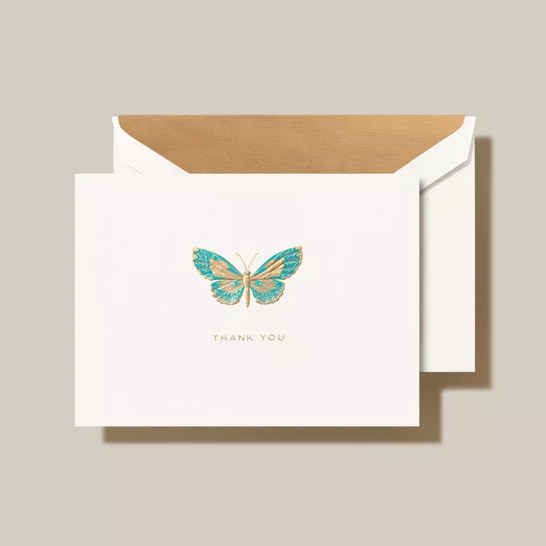 Crane Butterfly Thank You Note