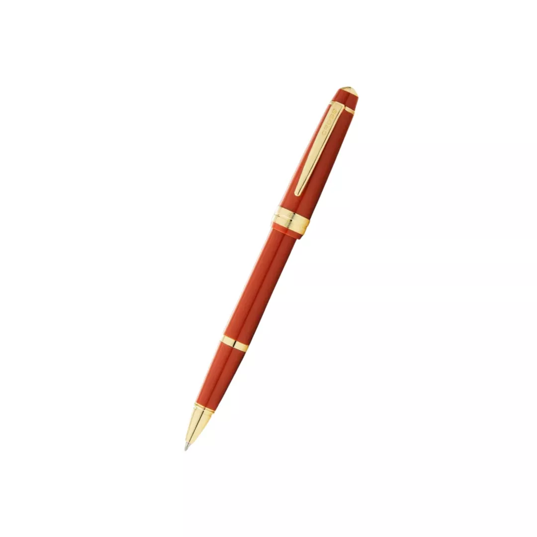 Cross Bailey Light Polished Amber Resin and Gold Tone Rollerball Pen