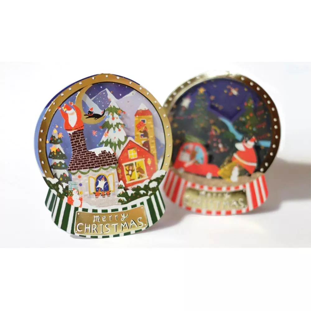 D'Won 3D Christmas Pop-Up Card Christmas Town Ball