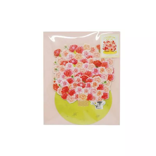D'Won 3D Pop Up Card Thank You Flower In A Basket