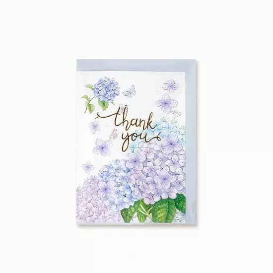 D'Won Card Thank You Hydrangea