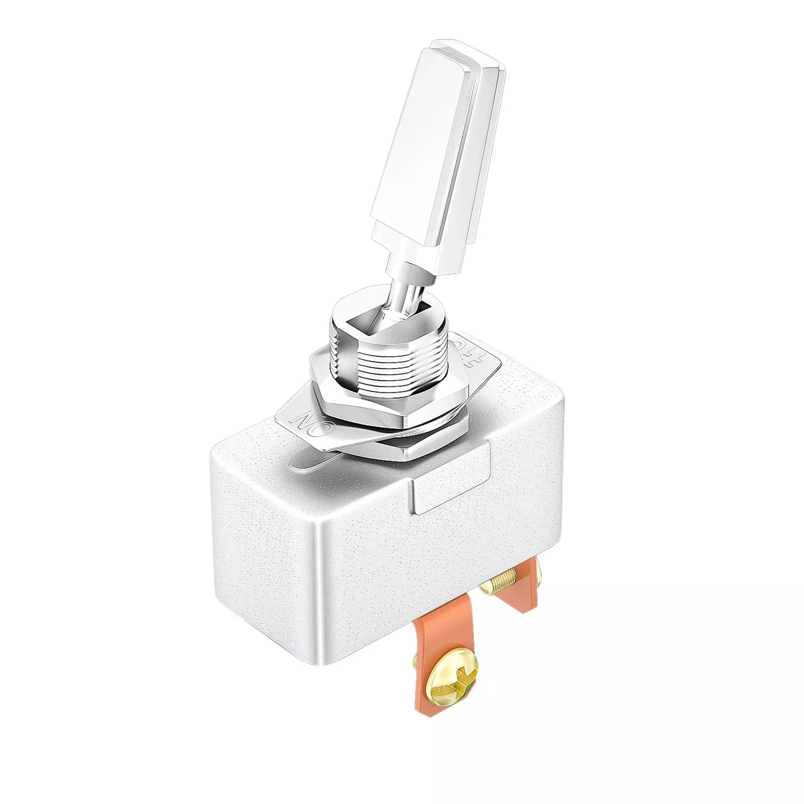 Daiertek Automotive Toggle Switch 50A 12Vdc Heavy Duty 12 Volt On Off Switch 50 Amp Spst 2 Position 2 Pin Metal Chrome Plated Screw Terminals