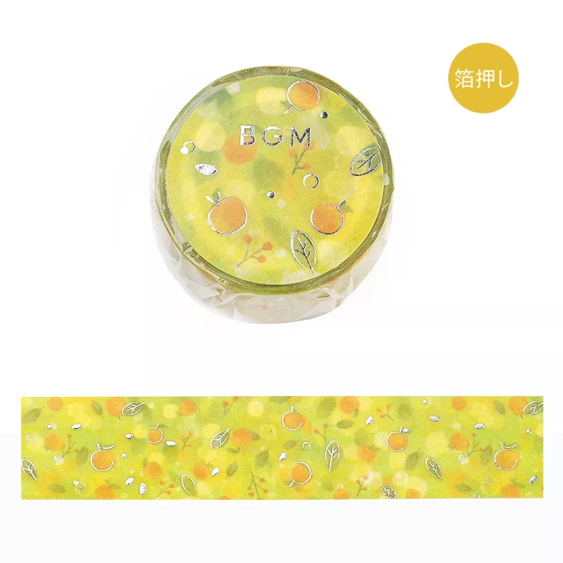 (DC) BGM Foil Stamping Masking Tape: Dreamy Scenery - Mandarin Orange
