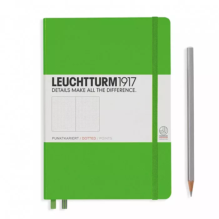 (DC) Leuchtturm1917 Hardcover A5 Medium Notebook Fresh Green - Dotted