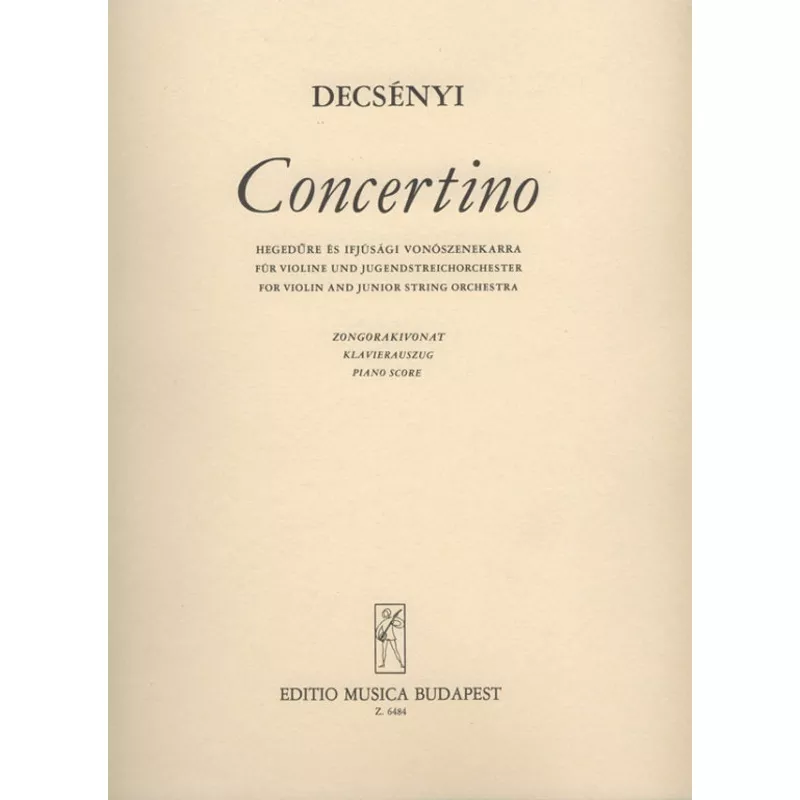 Decsenyi – Concerto – Violin/Piano Accompaniment EMB Z6484