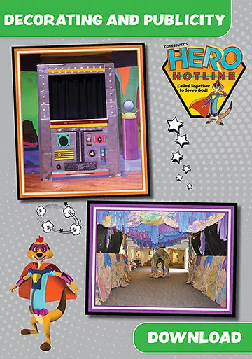 Digital Decorating & Publicity Materials - Hero Hotline VBS 2023 by Cokesbury