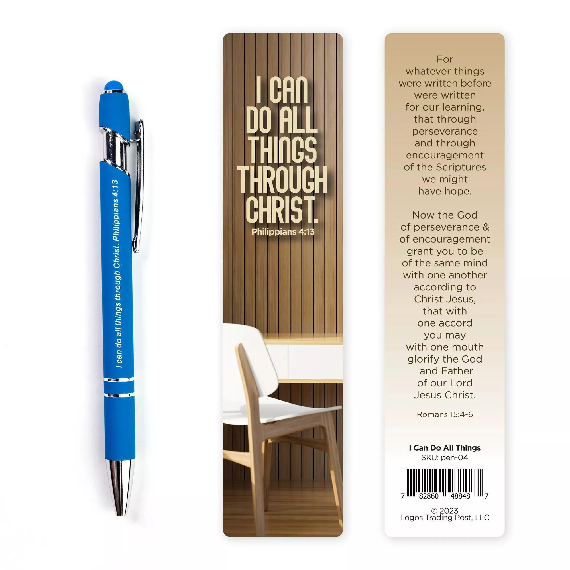 Do All Things Scripture Pen with Stylus Pen and Bookmark