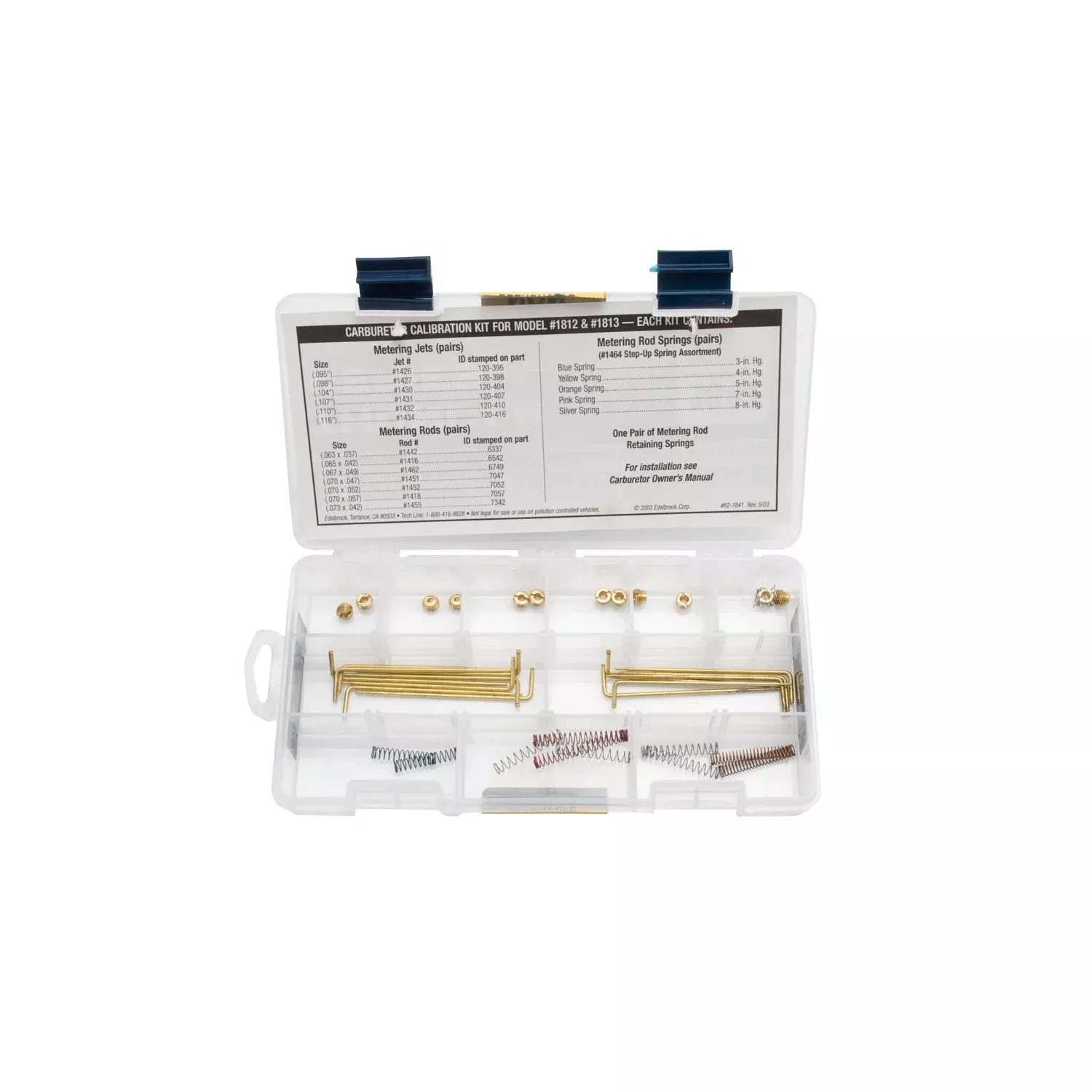 Edelbrock 1841 Thunder Series Avs Carburetor Calibration Kit