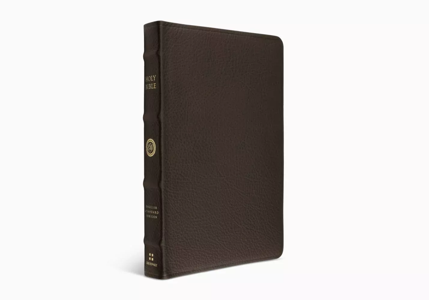 ESV Large Print Thinline Reference Bible - Top Grain Leather, Brown
