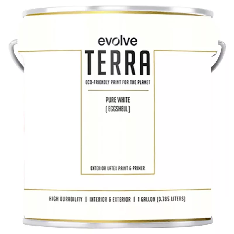 Evolve Terra Eggshell White Paint and Primer Exterior and Interior 1 gal