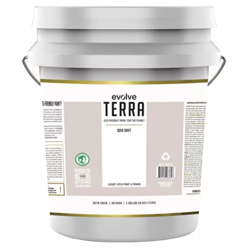 Evolve Terra Satin Dove Drift Paint and Primer Interior 5 gal