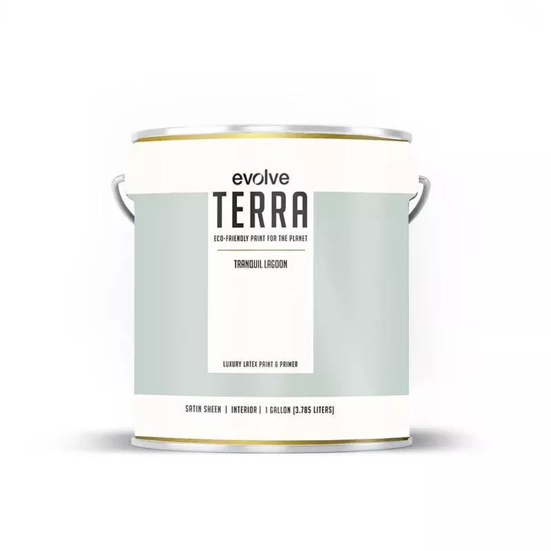 Evolve Terra Satin Tranquil Lagoon Paint and Primer Interior 1 gal