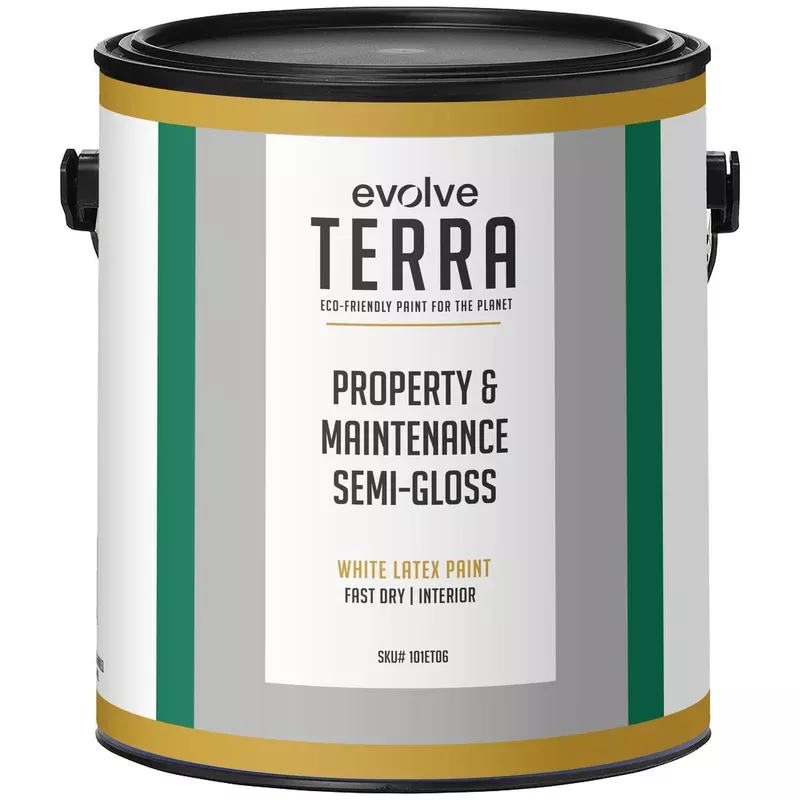 Evolve Terra Semi-Gloss White Interior Latex Wall Paint Interior 1 gal