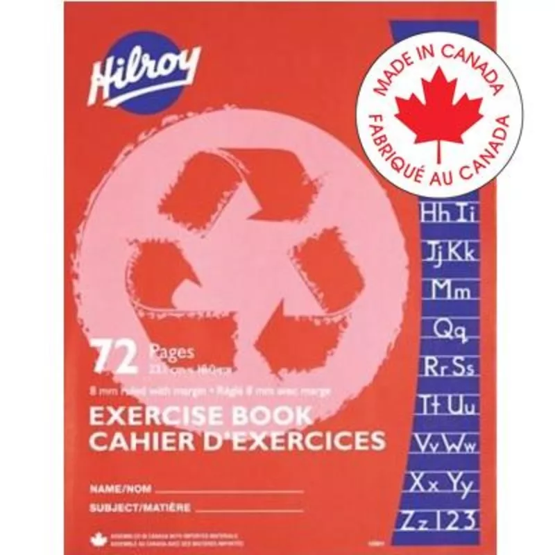 EXERCISE BOOK-STITCHED 9-1/8X7-1/8 8MM RULED WITH MARGIN