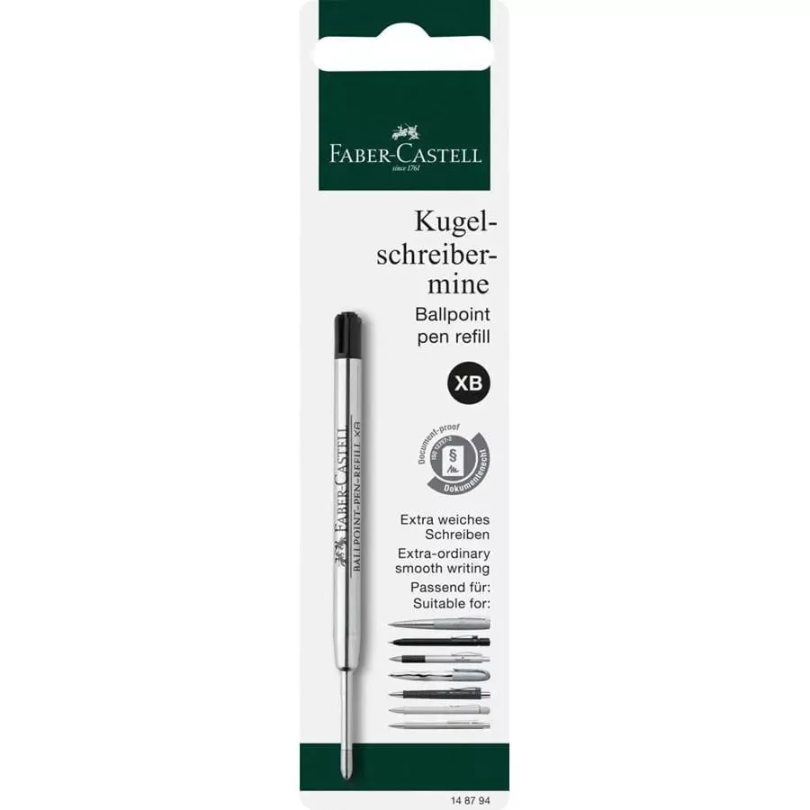 Faber Castell Ballpoint Pen Ink Refill- Black (XB)