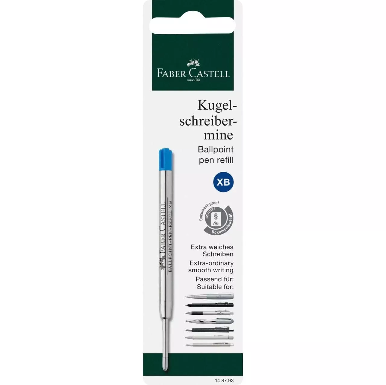 Faber Castell Ballpoint Pen Ink Refill- Blue (XB)