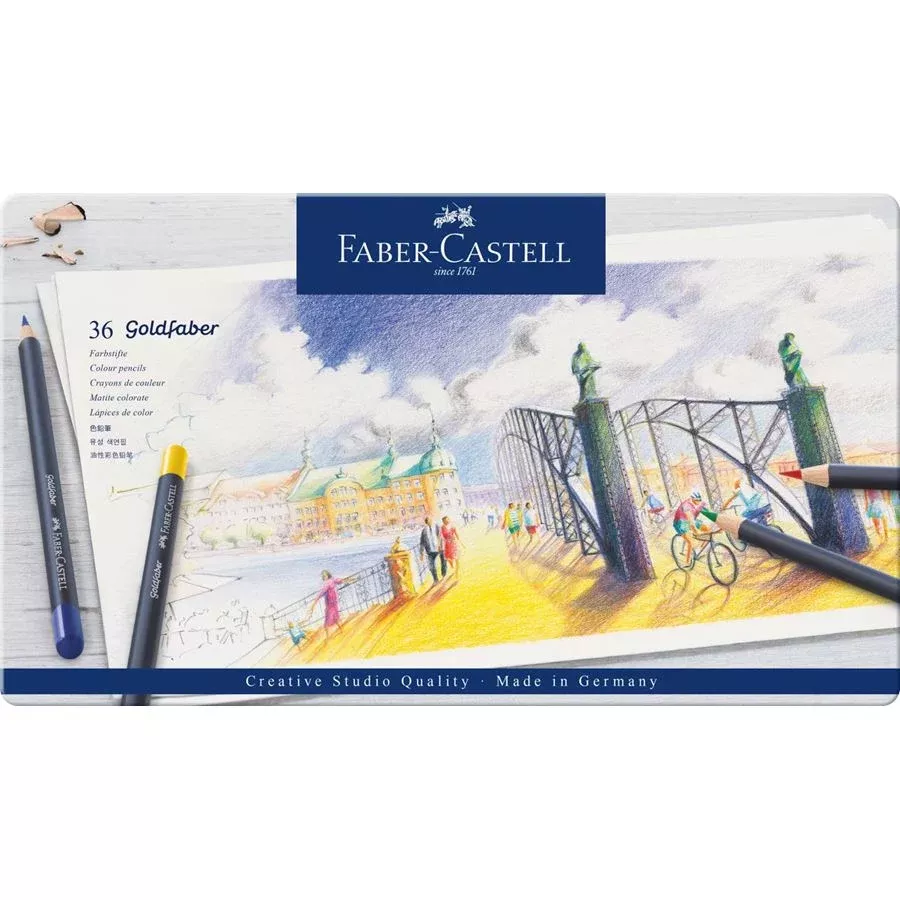 Faber-Castell Goldfaber Colour Pencil Tin of 36