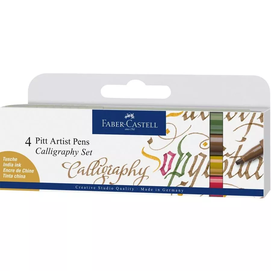 Faber-Castell Pitt Artist Pen Comic Calligraphy Set of 4 Colours