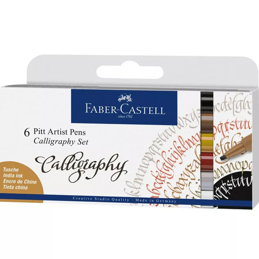 Faber-Castell Pitt Artist Pen Comic Calligraphy Set of 6