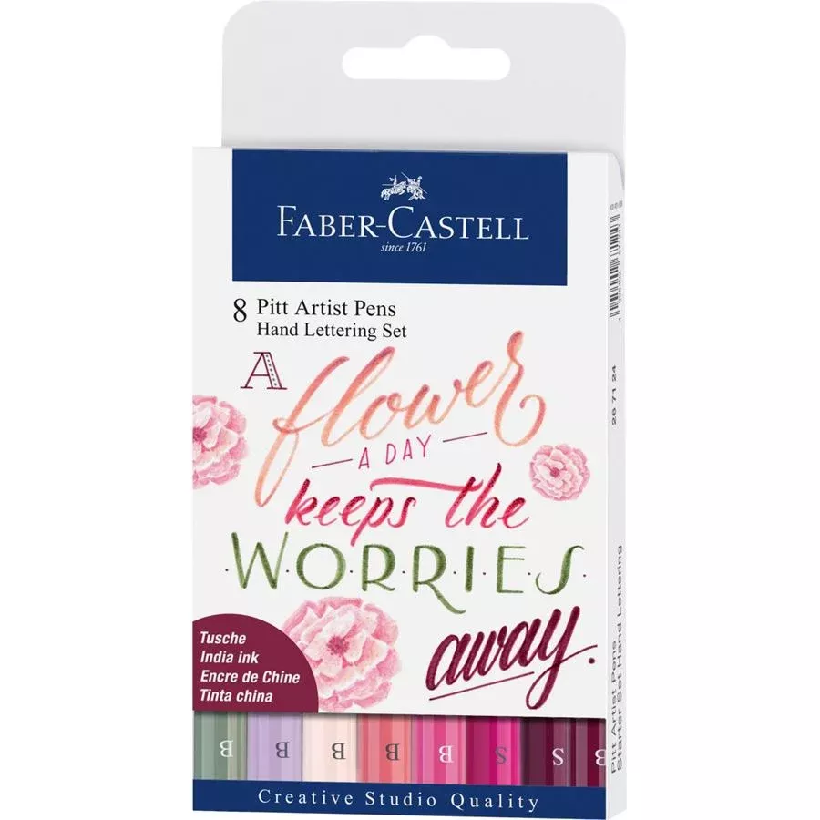 Faber-Castell Pitt Artist Pen Hand Lettering Set of 8 Pi
