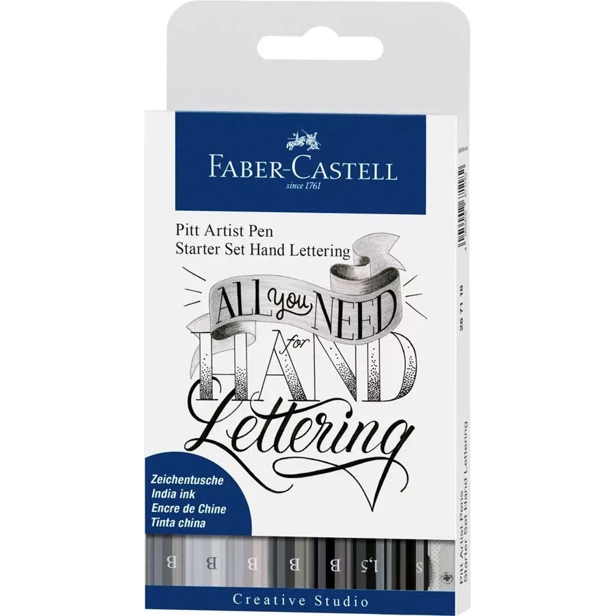 Faber-Castell Pitt Artist Pen Hand Lettering Starter Set of 8