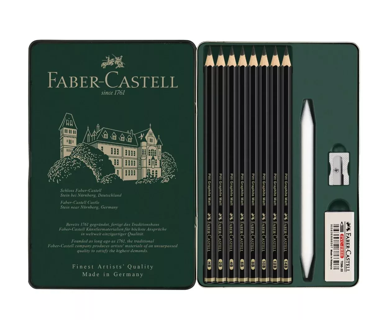 Faber-Castell Pitt Graphite Matte Pencils In Tin Box