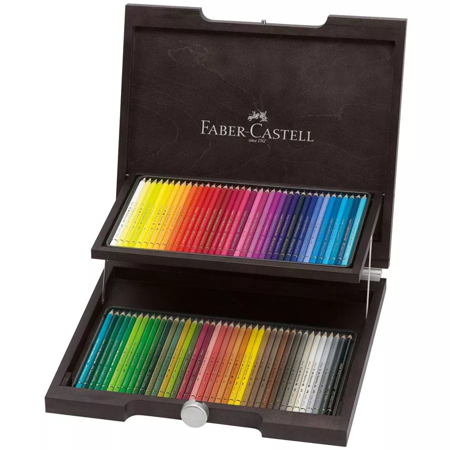 Faber-Castell Polychromos Artist Colour Pencil in Wooden Case of 72