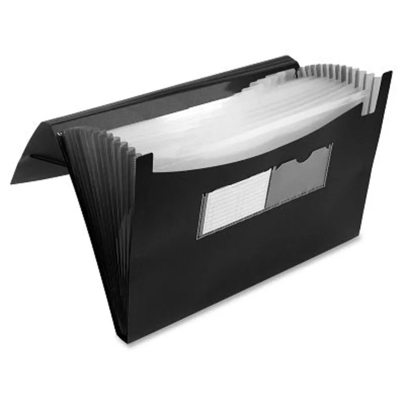 FILE-EXPANDING, 13 POCKET POLY, 10X12, W/INDEX TABS